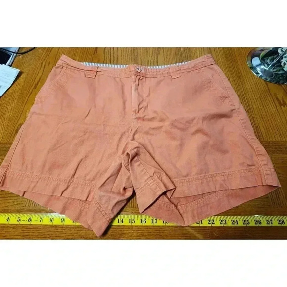 Natural Reflections Pants - Natural Reflections Coral Peach Shorts Plus Size 20W, Inseam 6"